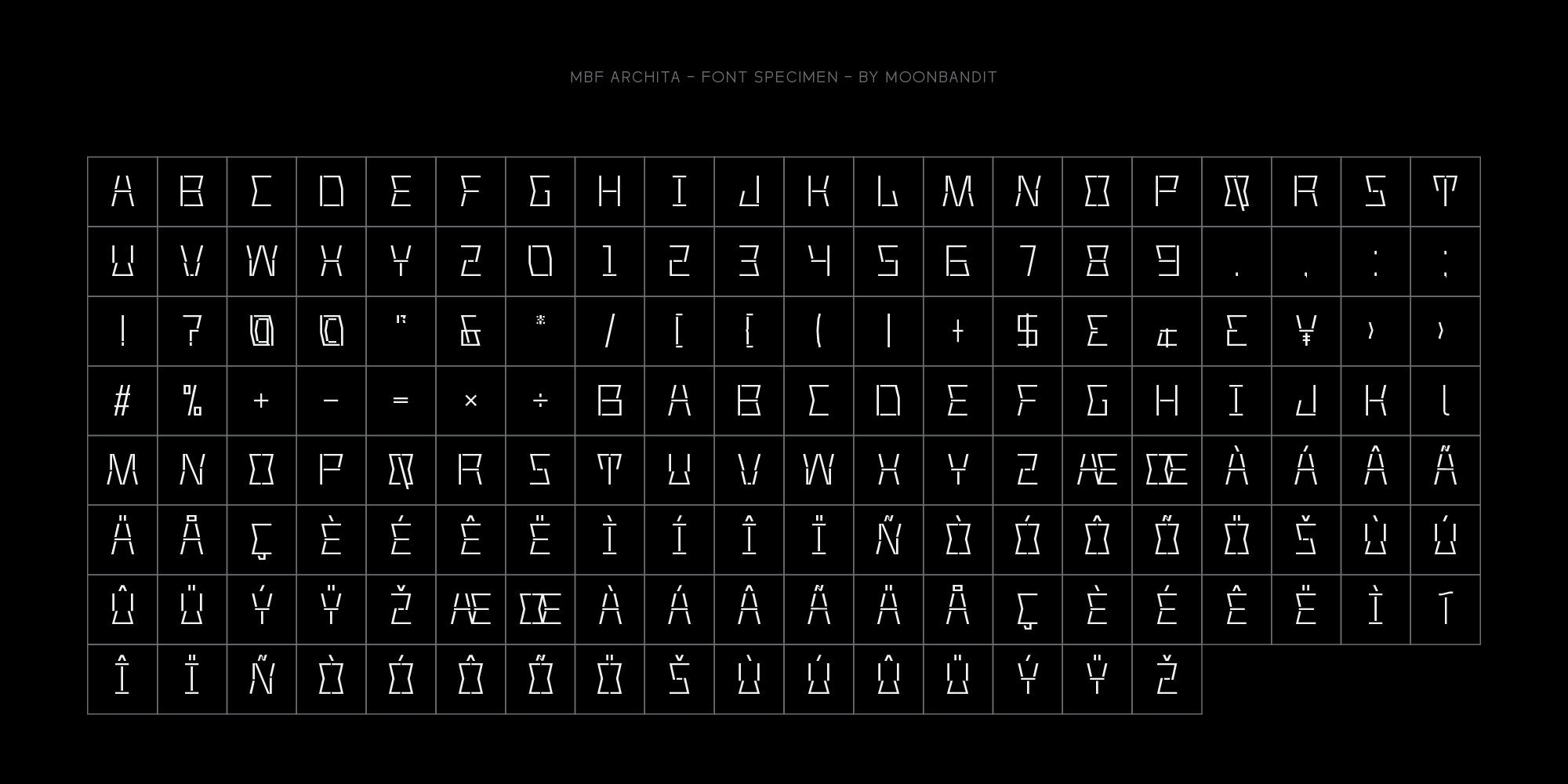 FONT PREVIEW MBF ARCHITA-18