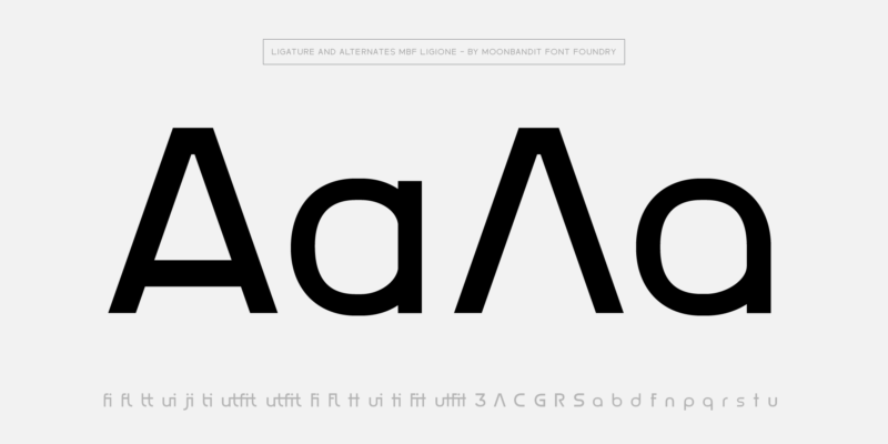 MBF Ligione - Moonbandit Font Shop Foundry - Minimalist font - from $15