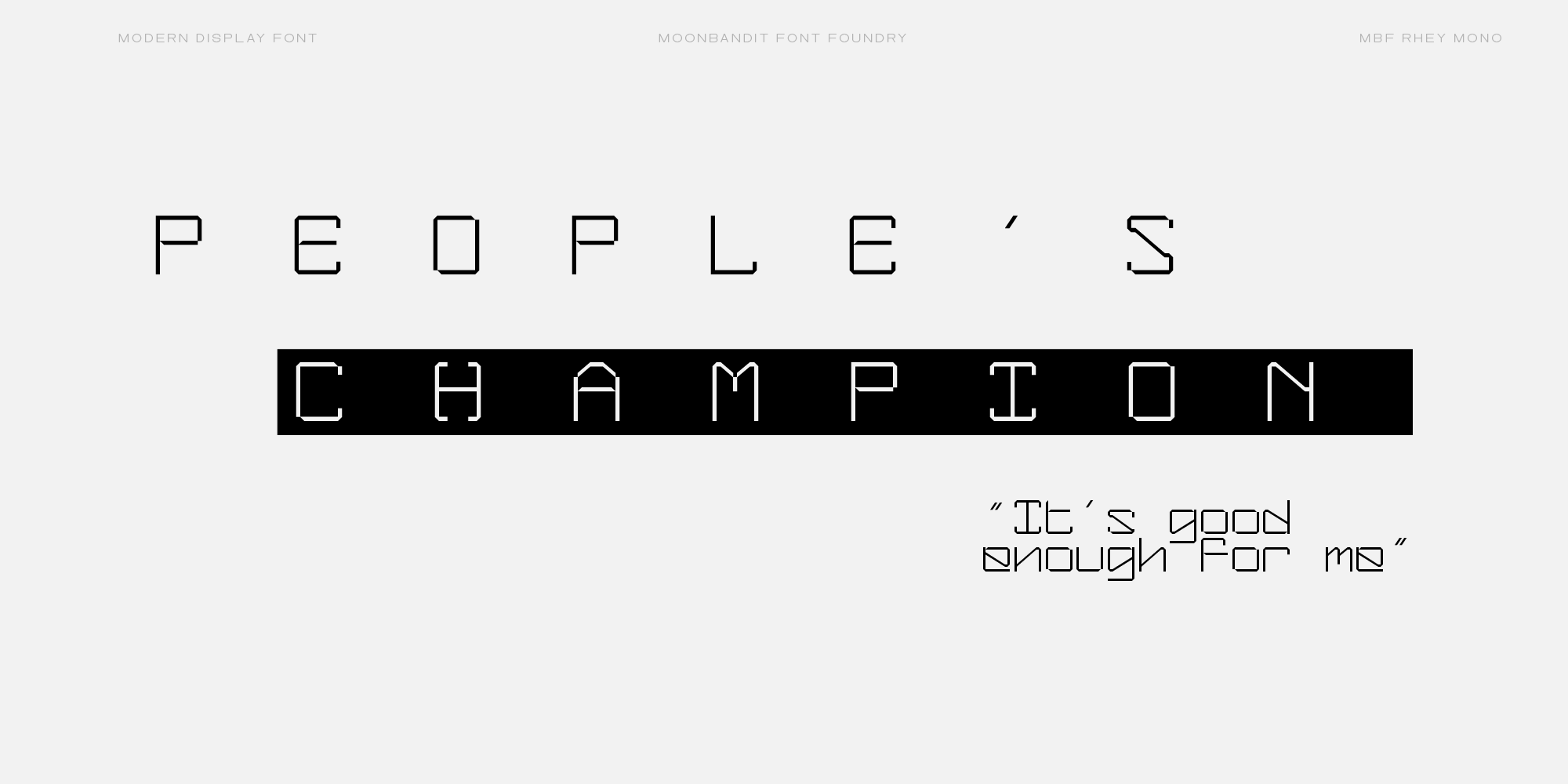 FONT PREVIEW RHEY MONO_11