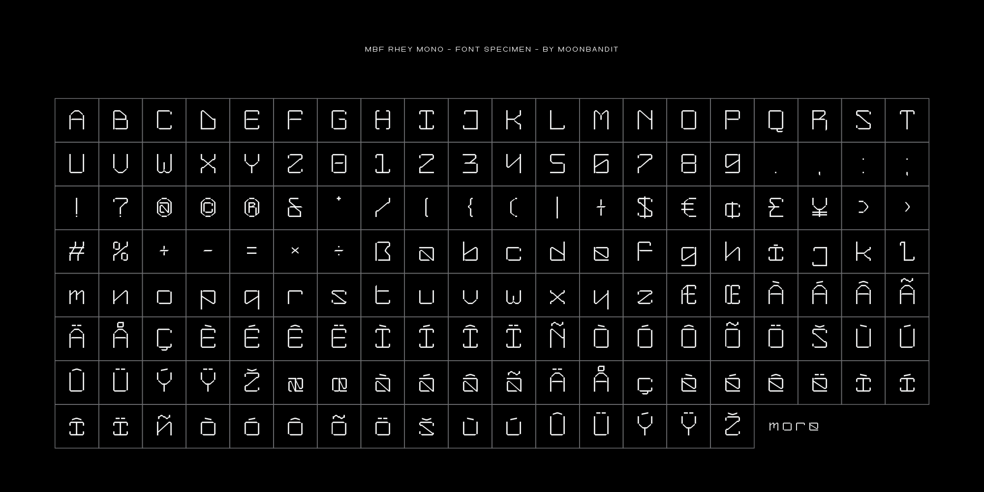 FONT PREVIEW RHEY MONO_14