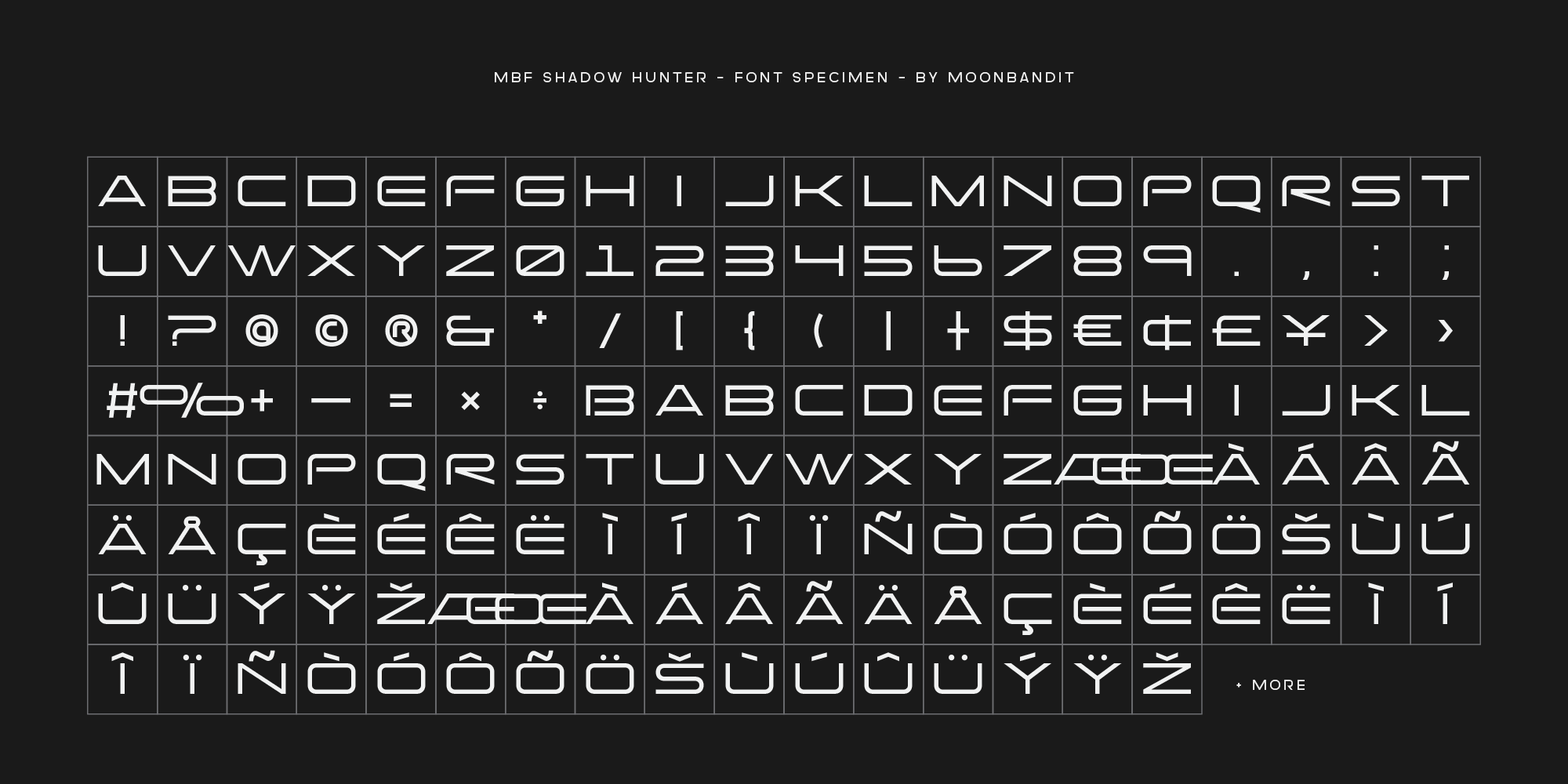 FONT PREVIEW SHADOW HUNTER_13